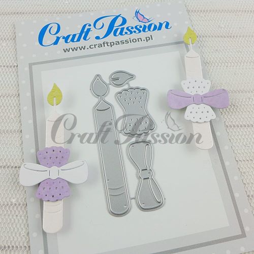 wykrojniki Craft Passion - świeca do chrztu [CP-122]