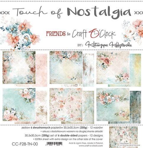 papier scrapbook Craft o'clock - touch of nostalgia [zestaw 12" x 12"]