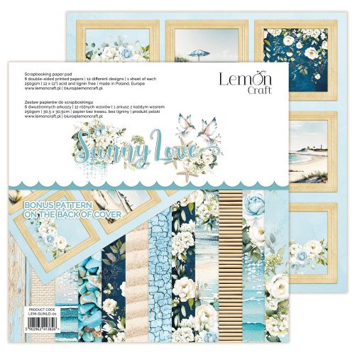 papier scrapbook LemonCraft - sunny love [bloczek/pad] 30,5 x 30,5 cm