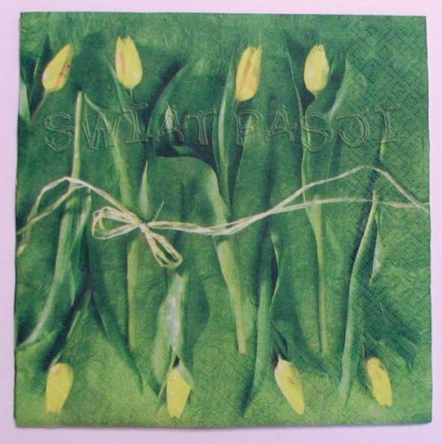 serwetka - żółte tulipany