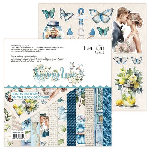 papier scrapbook LemonCraft - sunny love - elementy do wycinania [bloczek/pad] 20 x 20 cm