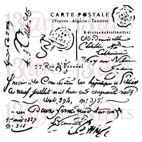 szablon 13Arts - postcards from france (secret garden)