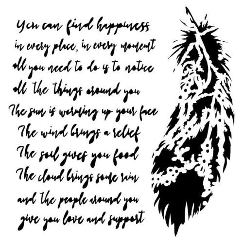 szablon 13Arts - feather poem (sunrise)
