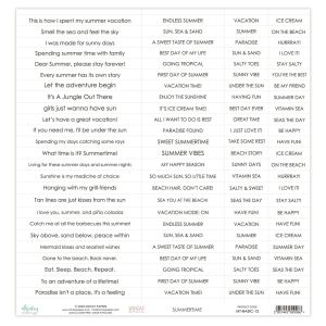 papier scrapbook Mintay Papers - napisy Summertime ANG