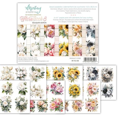 papier scrapbook Mintay Papers - flora book 8 (elementy do wycinania) [bloczek/pad]