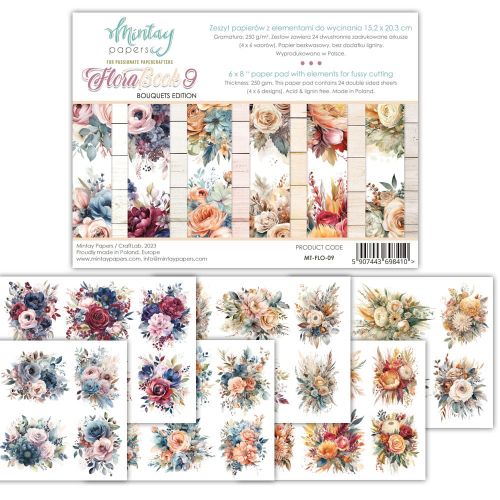 papier scrapbook Mintay Papers - flora book 9 (elementy do wycinania) [bloczek/pad]
