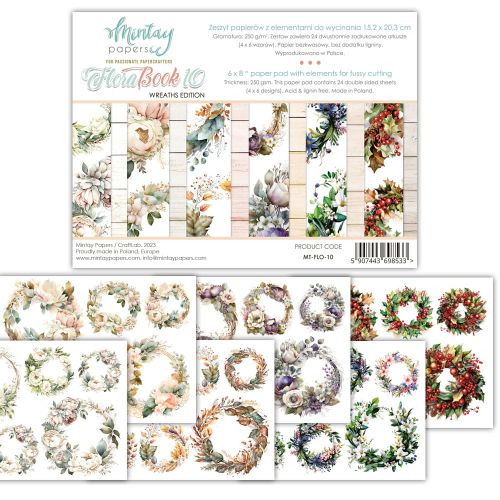 papier scrapbook Mintay Papers - flora book 10 (elementy do wycinania) [bloczek/pad]