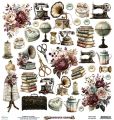 papier scrapbook Mintay Papers - antique shop - arkusz z elementami