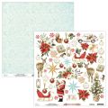 papier scrapbook Mintay Papers - white christmas - arkusz z elementami