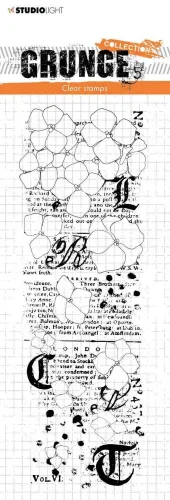 stempel silikonowy Studio Light - grunge collection clear stamp: hydrangea nr 204