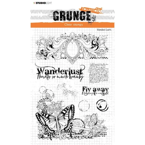 stempel silikonowy Studio Light - grunge collection clear stamp: wanterlust