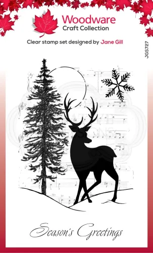 stempel polimerowy Woodware -  musical deer