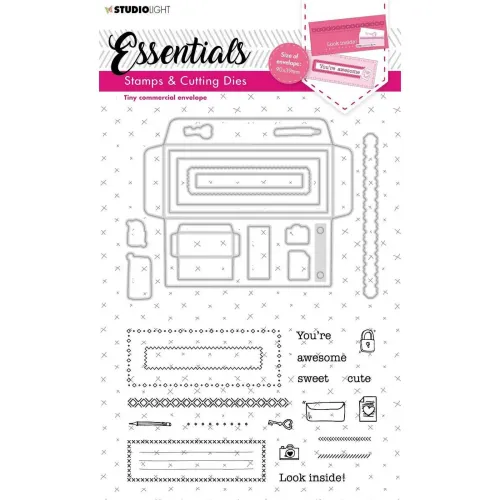 wykrojnik Studio light - Essentials Stamp &amp; Cutting Die: Tiny Commercial Envelope
