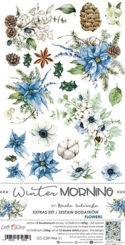 zestaw dodatków - winter morning- kwiaty