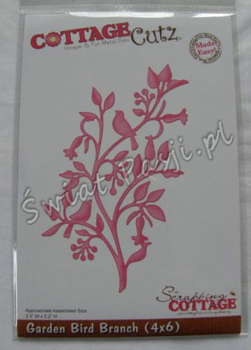 wykrojnik Cottage Cutz - garden bird branch [6-077]