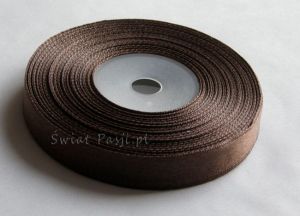 wstążka satynowa - czekoladowy (12mm)