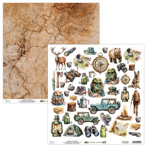 papier scrapbook Mintay Papers - the great outdoor - arkusz z elementami