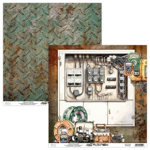 papier scrapbook Mintay Papers - mr. fix it 01