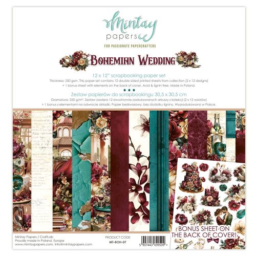 papier scrapbook Mintay Papers - bohemian wedding [zestaw 12"x12"]