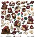 papier scrapbook Mintay Papers - bohemian wedding - arkusz z elementami