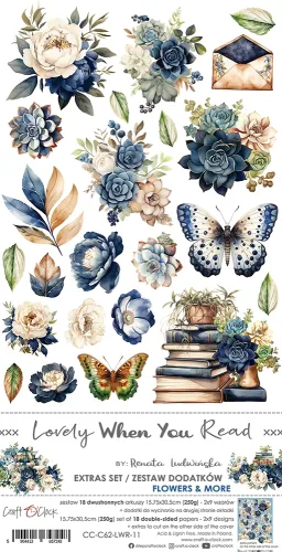 zestaw dodatków - lovely when you read - kwiaty