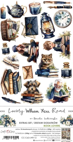 zestaw dodatków - lovely when you read - book lovers