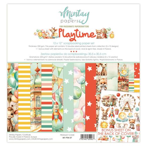 papier scrapbook Mintay Papers - playtime [zestaw 12"x12"]