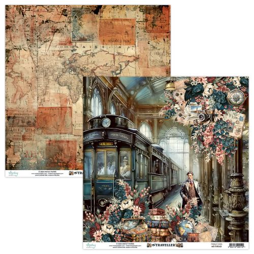 papier scrapbook Mintay Papers - traveller 01
