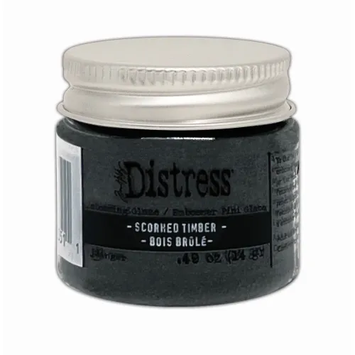 Puder do embossingu Distress Embossing Glaze - scorched timber (ciemno brązowy)