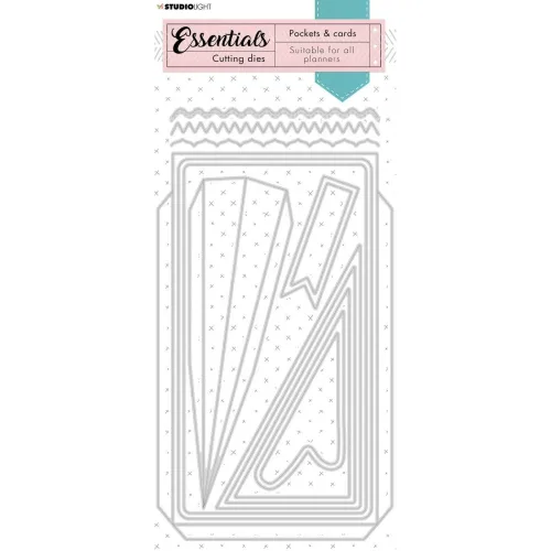 wykrojnik Studio light - Planner essentials cutting die: pocket &amp; label heart nr. 111