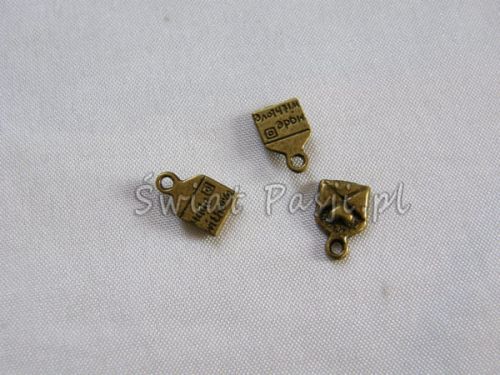wisiorek - koperta (mosiężna) 10x6 mm