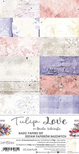 zestaw dodatków - tulip love - zestaw bazowy 15x30 cm