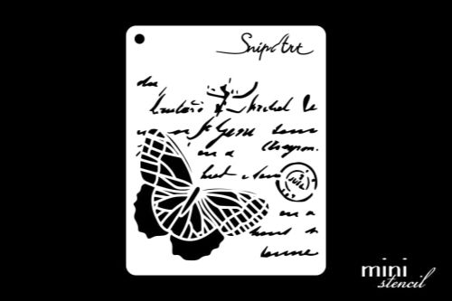 szablon Snip Art mini - motyl i skrypt [28460]