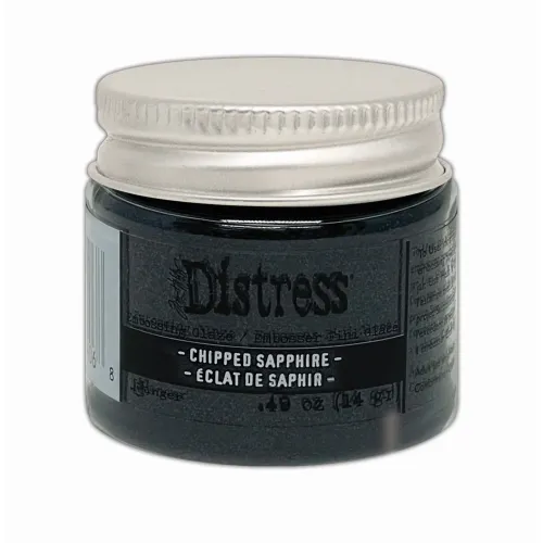Puder do embossingu Distress Embossing Glaze - chipped sapphire (granat)