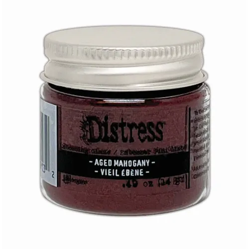 Puder do embossingu Distress Embossing Glaze - aged mahogany (brąz)