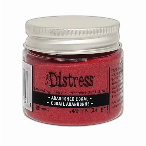 Puder do embossingu Distress Embossing Glaze - abandoned coral (czerwień)