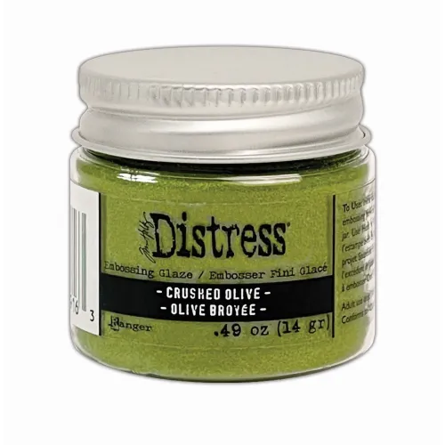 Puder do embossingu Distress Embossing Glaze - crushed olive (zieleń)