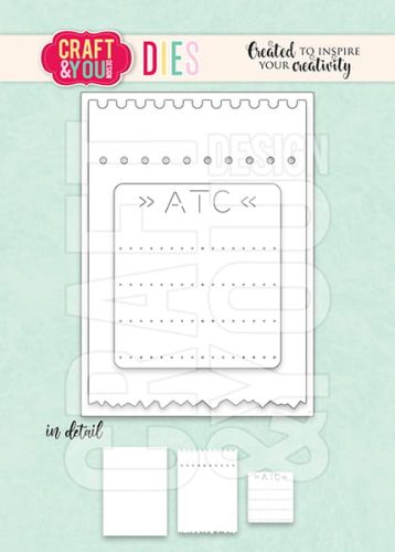 wykrojnik Craft&amp;You - atc bilet (atc ticket set) [CW297]