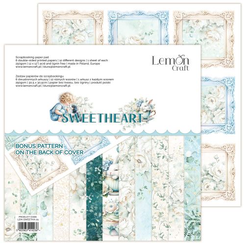papier scrapbook LemonCraft - sweetheart [bloczek/pad] 30,5 x 30,5 cm