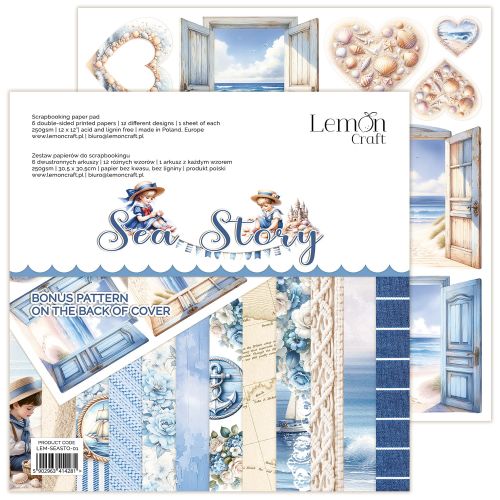 papier scrapbook LemonCraft - sea story [bloczek/pad] 30,5 x 30,5 cm