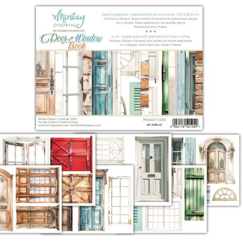 papier scrapbook Mintay Papers - door &amp; window (elementy do wycinania) [bloczek/pad]