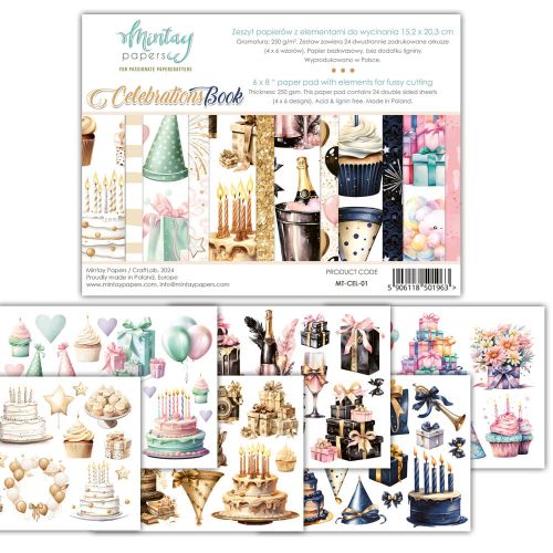papier scrapbook Mintay Papers - celebrations (elementy do wycinania) [bloczek/pad]