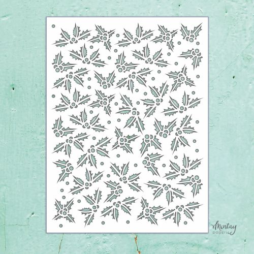 szablon / maska Mintay - holly leaves [MTK-STEN-40]