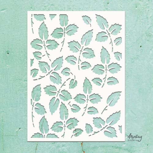 szablon / maska Mintay - rose leaves [MTK-STEN-31]