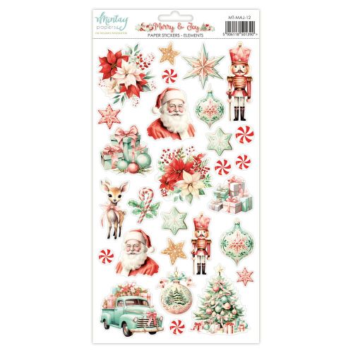 naklejki papierowe Mintay Papers - merry &amp; joy - elementy