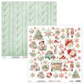 papier scrapbook Mintay Papers - merry &amp; joy - arkusz z elementami