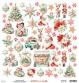 papier scrapbook Mintay Papers - merry &amp; joy - arkusz z elementami