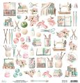 papier scrapbook Mintay Papers - in my craftroom - arkusz z elementami