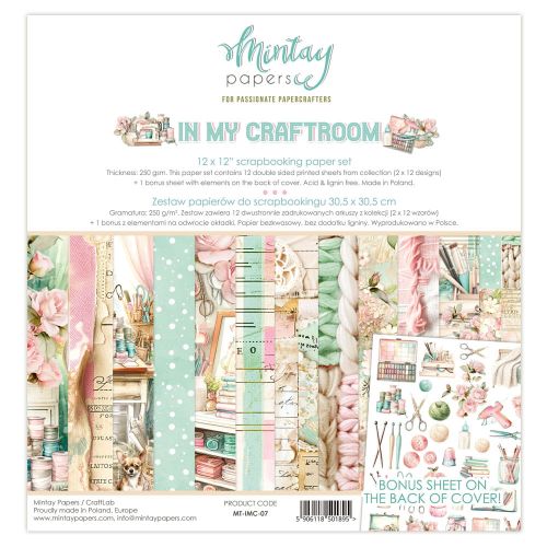 papier scrapbook Mintay Papers - in my craftroom [zestaw 12"x12"]
