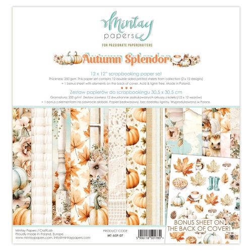 papier scrapbook Mintay Papers - autumn splendor [zestaw 12"x12"]